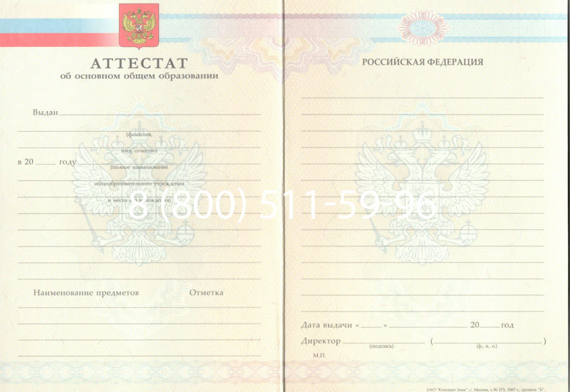 Купить Аттестат за 9 класс 2007-2010 годов в Кургане Купить Аттестат за 9 класс 2007-2010 годов в Кургане