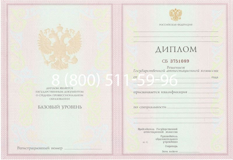 Купить Диплом о среднем образовании 2003-2006 годов в Кургане